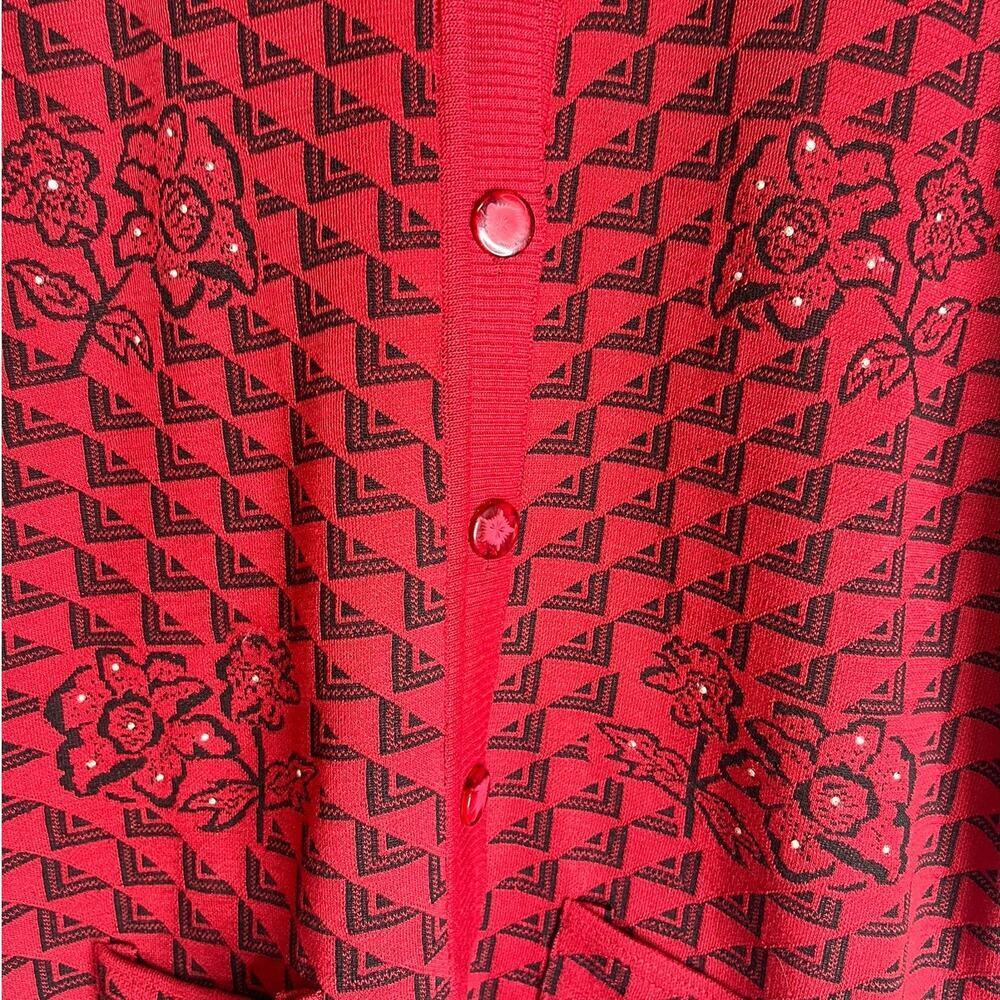 Vintage 1980's T C Fashion Cardigan Fair Isle Sweater - Picture 4 of 5